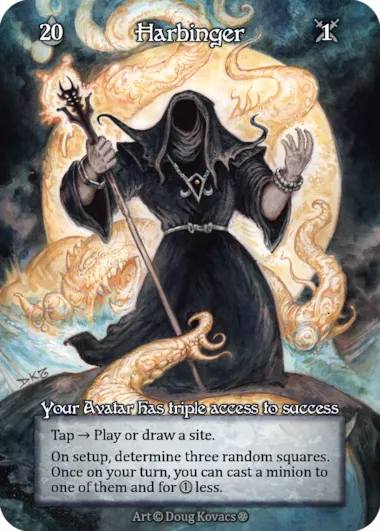 Harbinger — Your Avatar has triple access to success — illustrated by Doug Kovacs