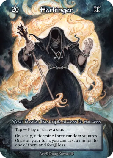 Harbinger — Your Avatar has triple access to success — illustrated by Doug Kovacs